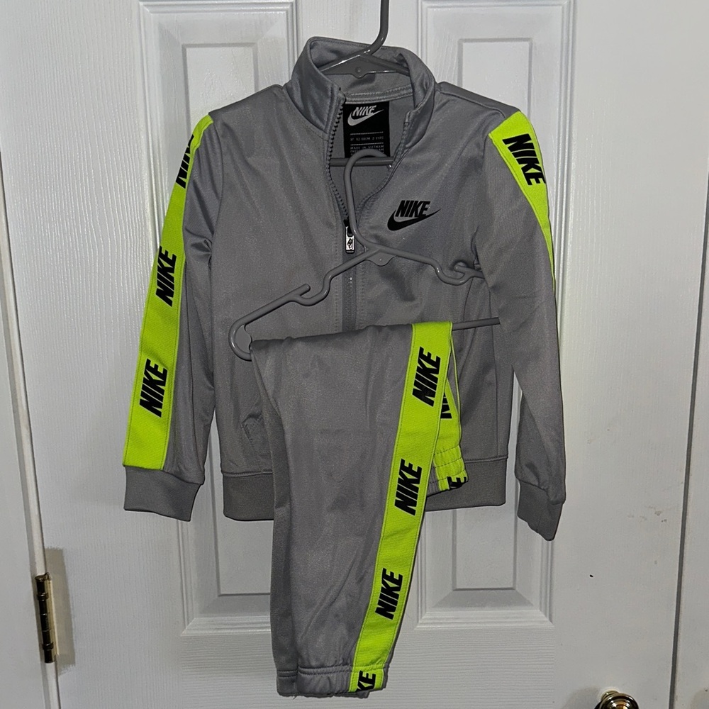 Nike Gray and Yellow Tracksuit